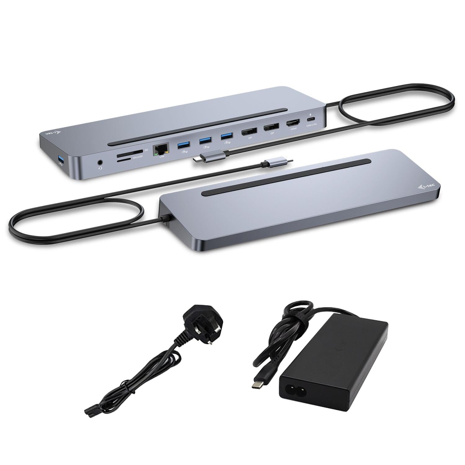 I-TEC USB-C Metal Ergonomic Docking Station mit Power Delivery 100W