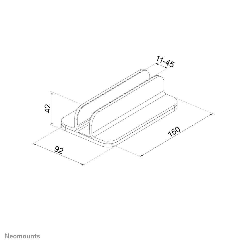 Neomounts NSLS300BLACK vertikaler Notebookständer