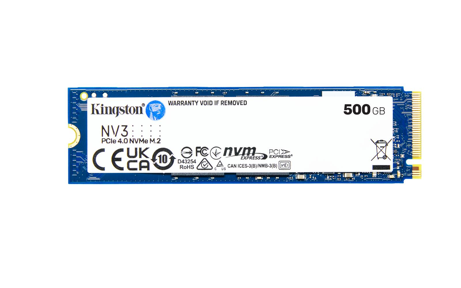 Kingston NV3 - M.2 2280 NVMe SSD - 500GB