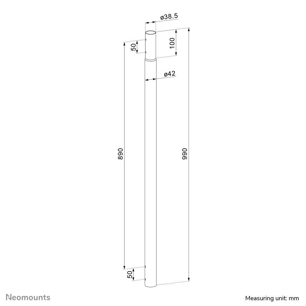 Neomounts ACL25-500BL Verlängerungsstange Projektor-Deckenhalterung