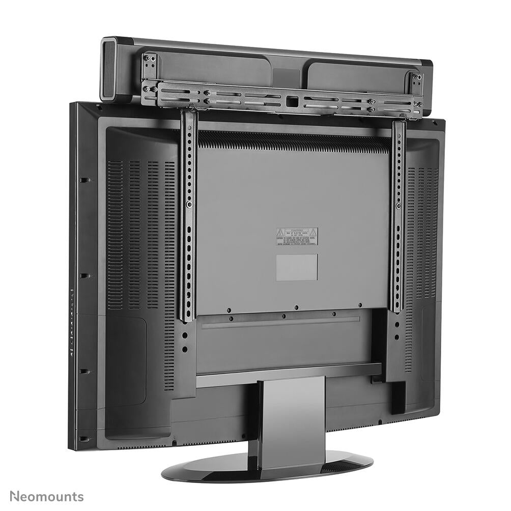 Neomounts AWL29-750BL1 universelle Videobar-/Sounbar-/Lautsprecher-Halterung, tiefenverstellbar (0-4,2 cm) - Schwarz