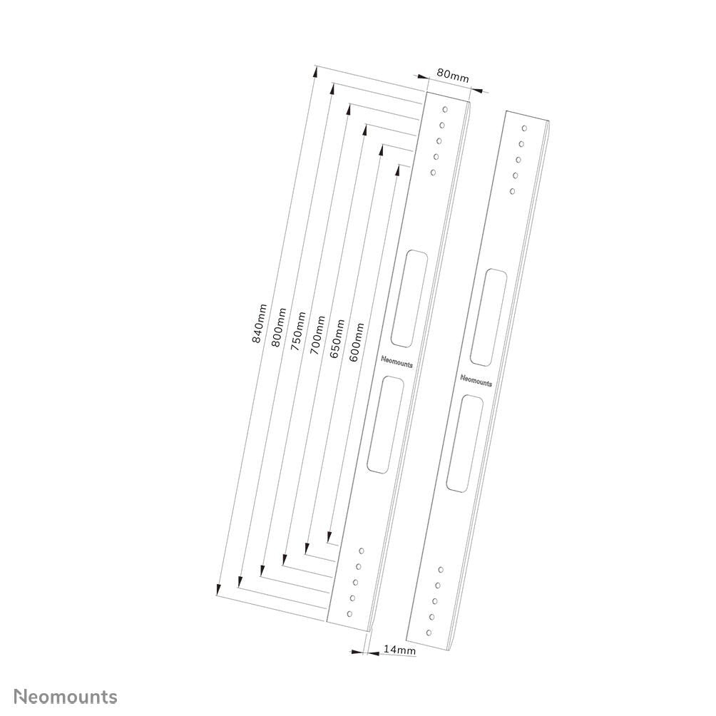 Neomounts AWL-250BL18 VESA Erweiterungsset