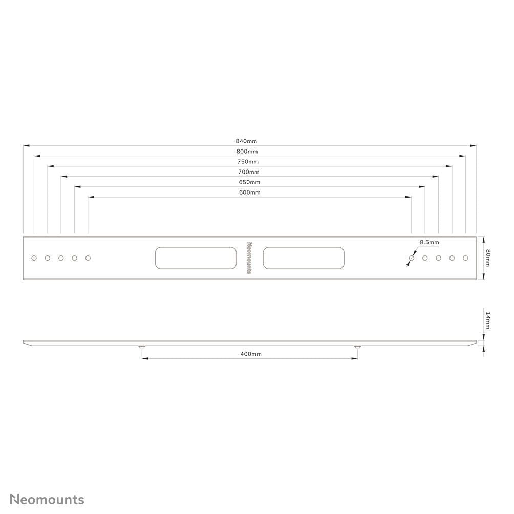 Neomounts AWL-250BL18 VESA Erweiterungsset