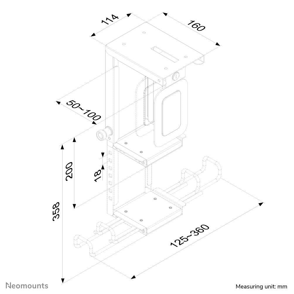 Neomounts CPU-D075BLACK/LK PC Tischhalterung