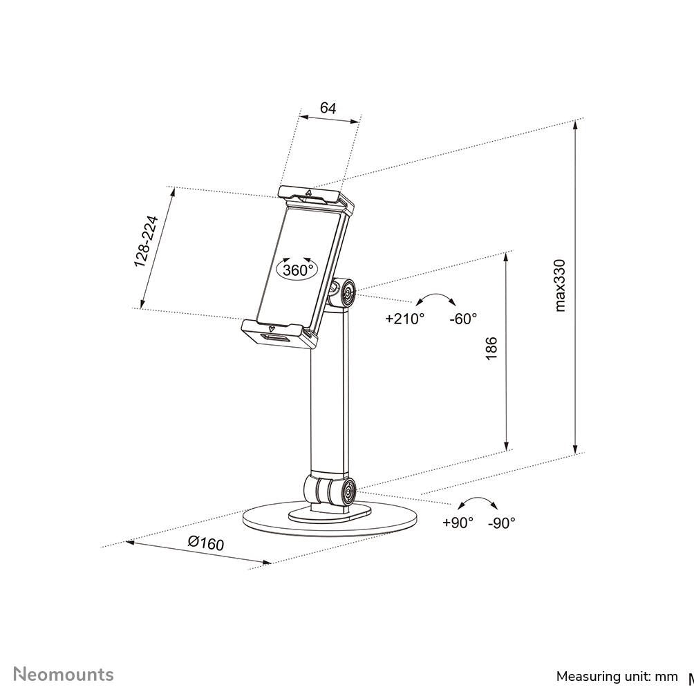 Neomounts Tablet-Halterung DS15-540WH1 weiß für 1 Tablet