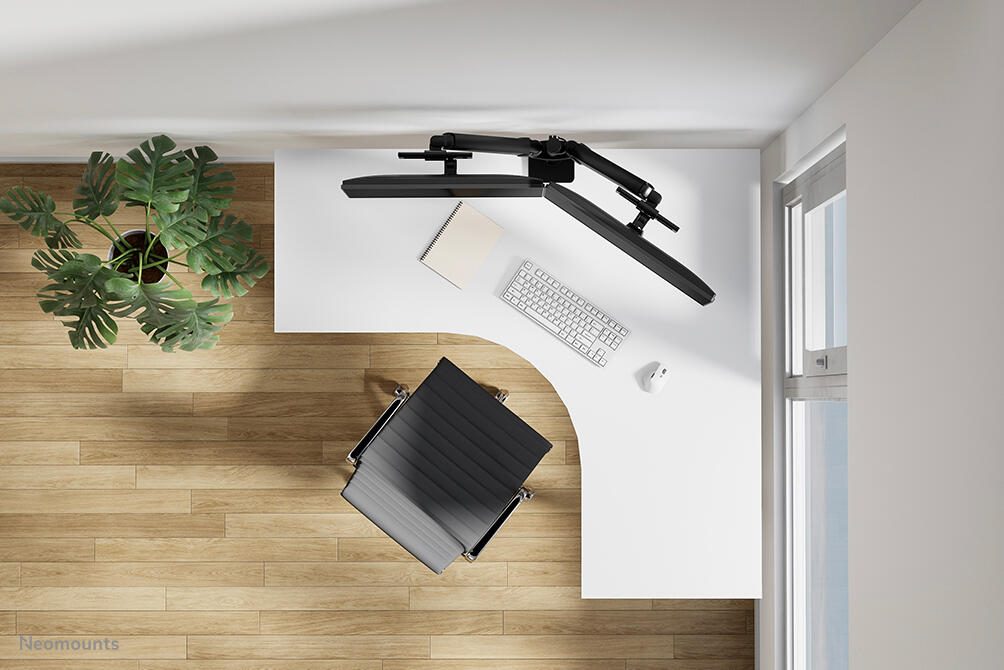 Neomounts DS65S-950BL2 vollbewegliche Tischhalterung für 24-34' Bildschirme - Schwarz