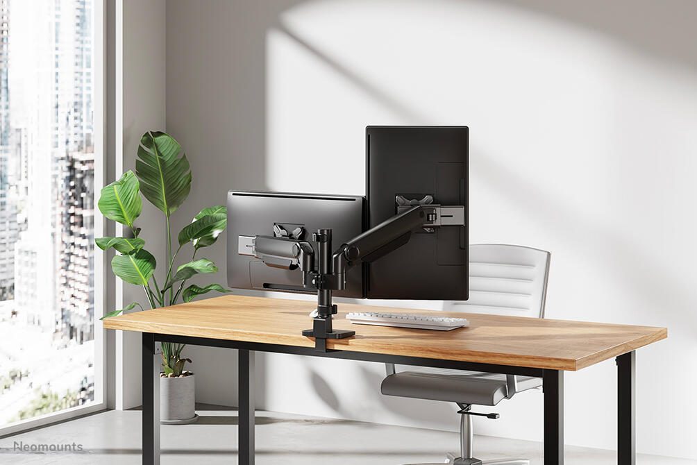 Neomounts DS65S-950BL2 vollbewegliche Tischhalterung für 24-34' Bildschirme - Schwarz