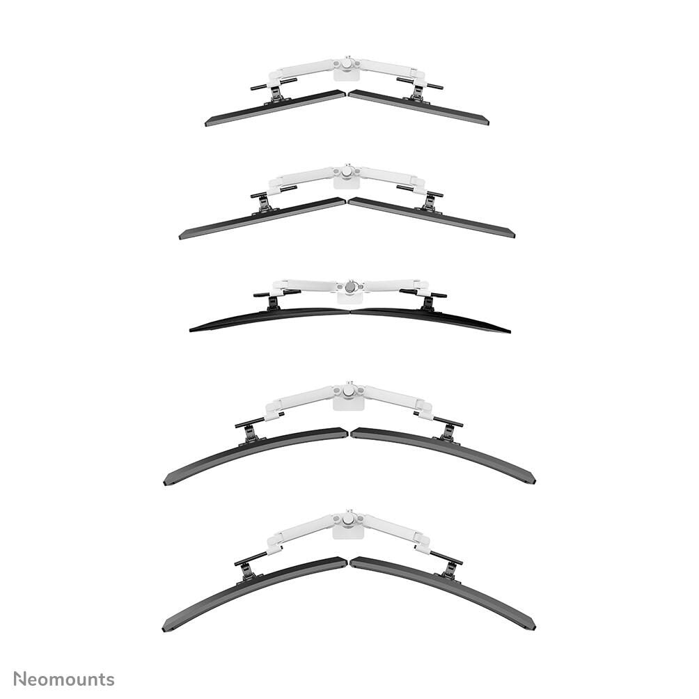 Neomounts DS65S-950WH2 vollbewegliche Tischhalterung für 24-34' Bildschirme - Weiß