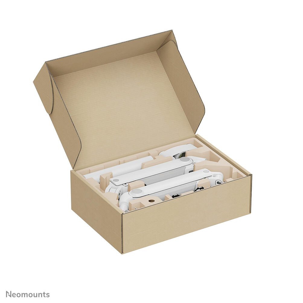 Neomounts DS65S-950WH2 vollbewegliche Tischhalterung für 24-34' Bildschirme - Weiß