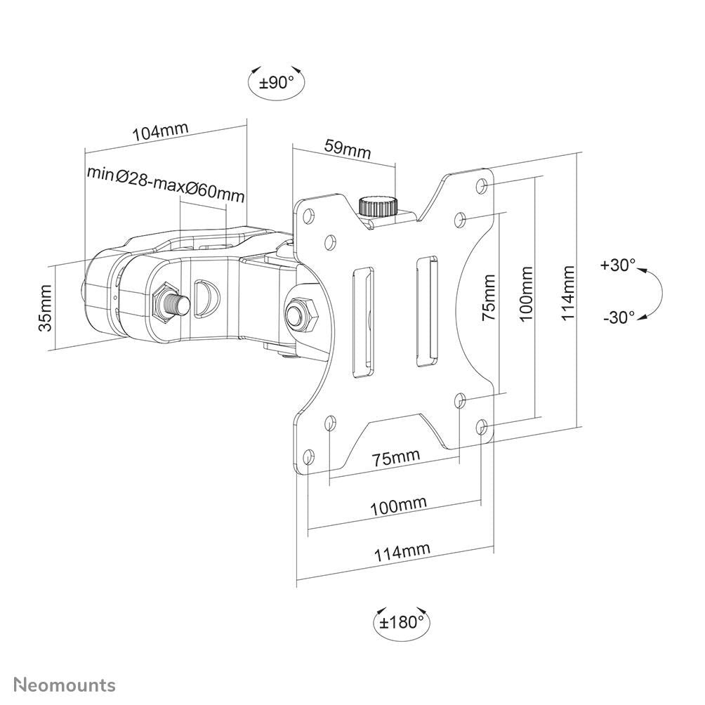 Neomounts FL40-430BL11 Stangenhalterung