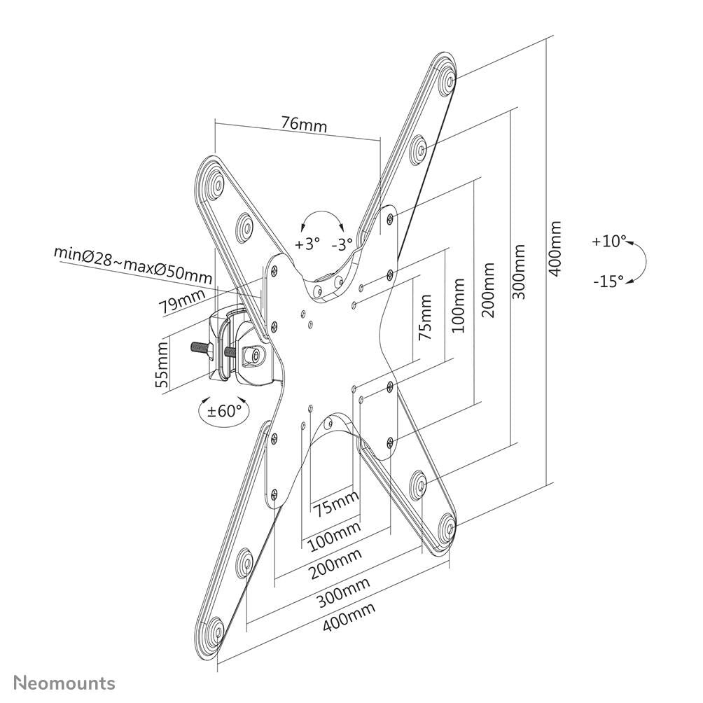 Neomounts FL40-430BL14 Stangenhalterung
