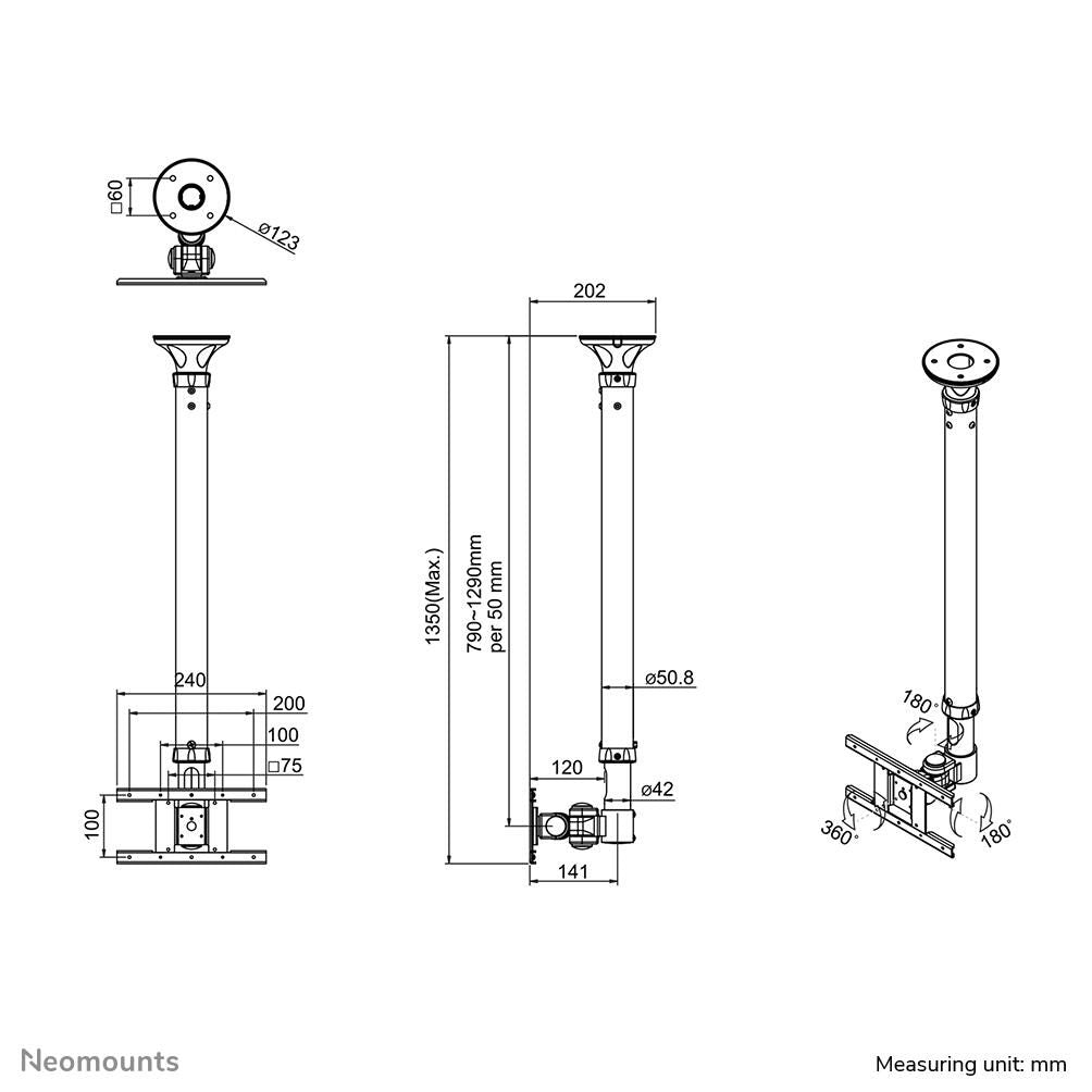 Neomounts FPMA-C100 Deckenhalterung