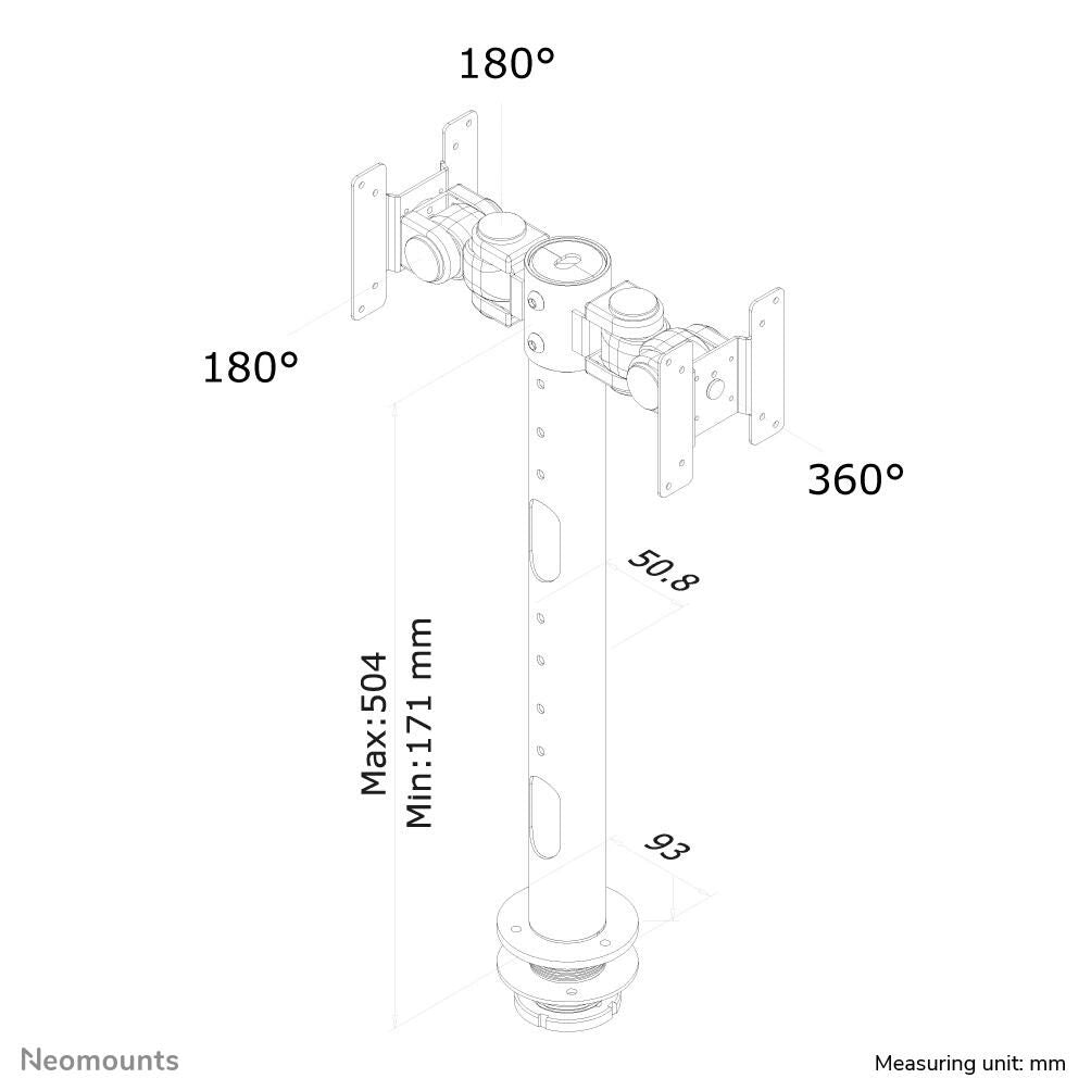 Neomounts FPMA-D050DBLACK Monitor Tischhalterung