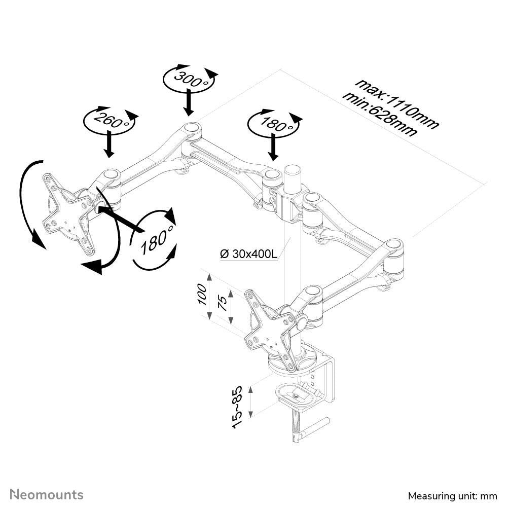 Neomounts FPMA-D1030D Monitor Tischhalterung
