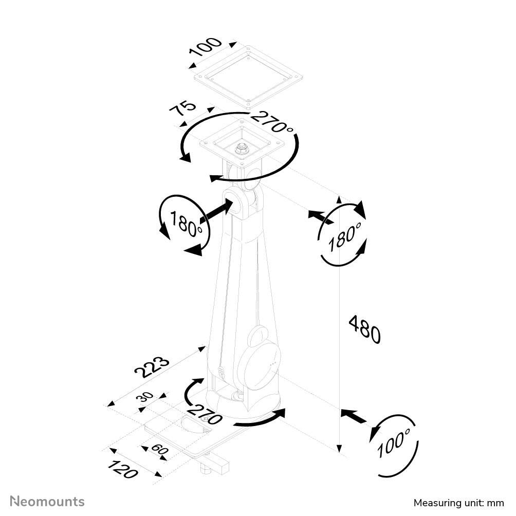 Neomounts FPMA-D200BLACK Monitor Tischhalterung