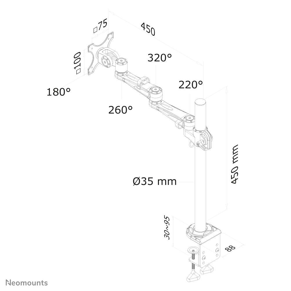 Neomounts FPMA-D935 Monitor Tischhalterung
