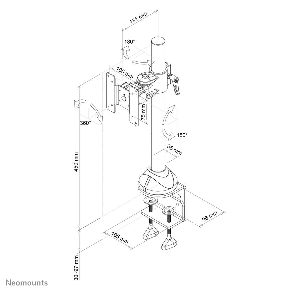Neomounts FPMA-D965 Monitor Tischhalterung