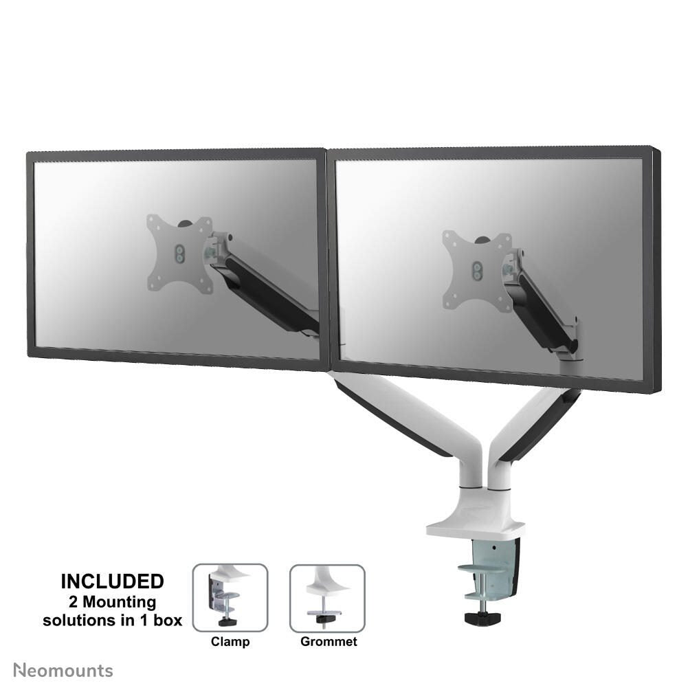 Neomounts NM-D750DWHITE dual Monitor Tischhalterung