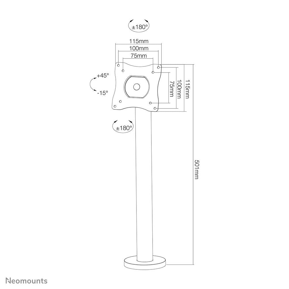 Neomounts NS-DPOS100BLACK Monitor Tischhalterung