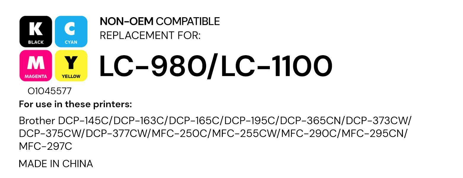 OFFICE-Partner Premium Druckerpatronen - alternativ zu Brother LC-980/LC-1100 - 4er Multipack