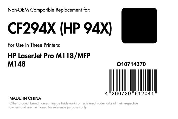 OFFICE-Partner Premium Toner - alternativ zu HP 94X (CF294X) - schwarz
