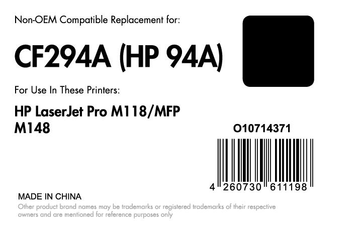 OFFICE-Partner Premium Toner - alternativ zu HP 94A (CF294A) - schwarz