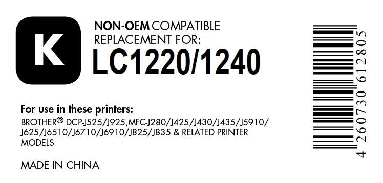 OFFICE-Partner Premium Druckerpatrone - alternativ zu Brother LC-1240 BK - schwarz