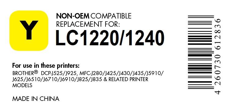 OFFICE-Partner Premium Druckerpatrone - alternativ zu Brother LC-1240 BK - gelb