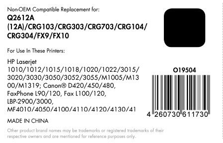 OFFICE-Partner Premium Toner - alternativ zu HP 12A (Q2612A) - schwarz