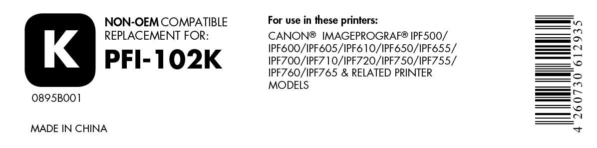 OFFICE-Partner Premium Druckerpatrone - alternativ zu Canon PFI-102BK - schwarz