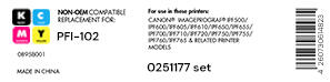 OFFICE-Partner Premium Druckerpatronen - alternativ zu Canon PFI-102 - 4er Multipack