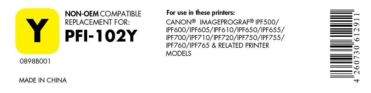 OFFICE-Partner Premium Druckerpatrone - alternativ zu Canon PFI-102Y - gelb