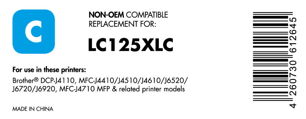 OFFICE-Partner Premium Druckerpatrone - alternativ zu Brother LC-125XL C - cyan