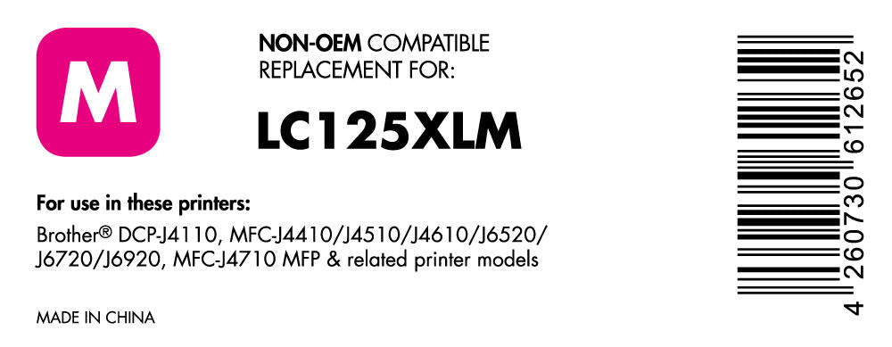 OFFICE-Partner Premium Druckerpatrone - alternativ zu Brother LC-125XL M - magenta