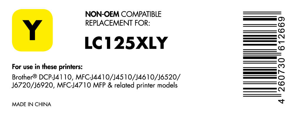OFFICE-Partner Premium Druckerpatrone - alternativ zu Brother LC-125XL Y - gelb