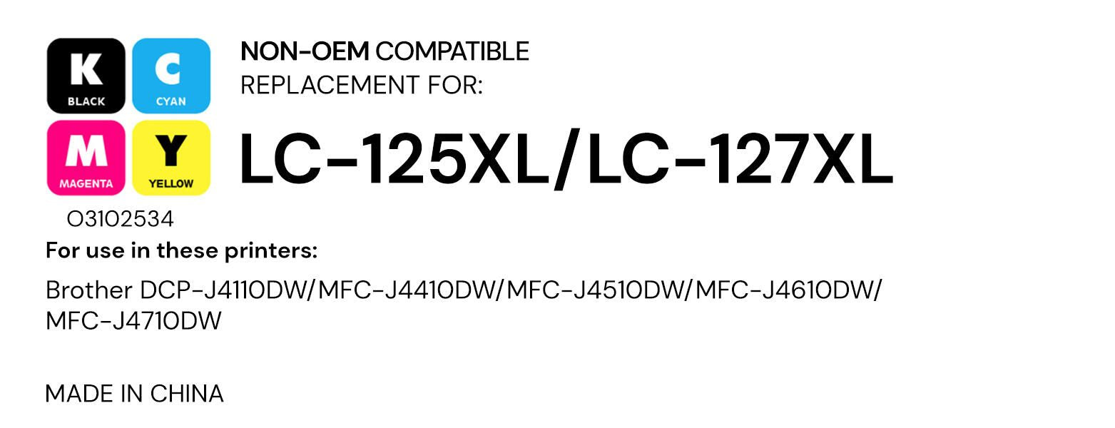 OFFICE-Partner Premium Druckerpatronen - alternativ zu Brother LC-125XL/LC-127XL - 4er Multipack