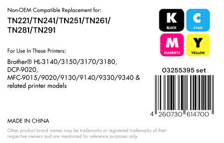 OFFICE-Partner Premium Toner - alternativ zu Brother TN-241 - 4er Multipack