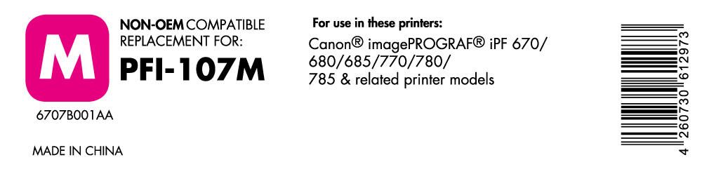 OFFICE-Partner Premium Druckerpatrone - alternativ zu Canon PFI-107M - magenta
