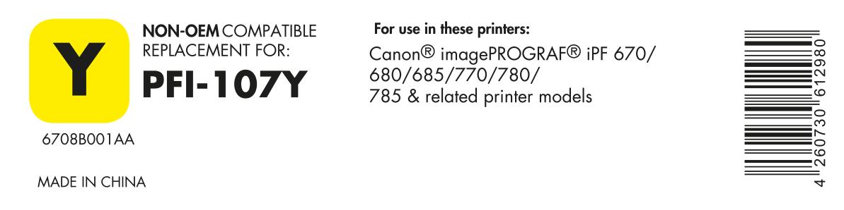 OFFICE-Partner Premium Druckerpatrone - alternativ zu Canon PFI-107Y - gelb