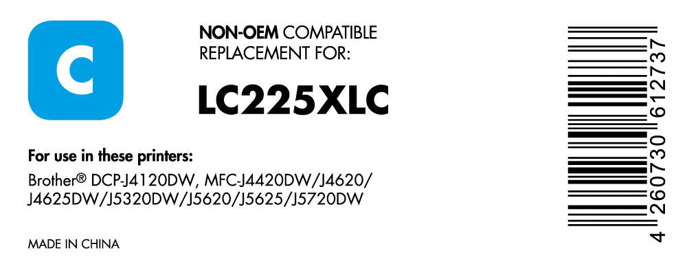 OFFICE-Partner Premium Druckerpatrone - alternativ zu Brother LC-225XL C - cyan