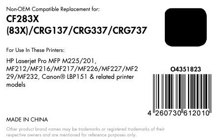 OFFICE-Partner Premium Toner - alternativ zu HP 83X (CF283X) - schwarz