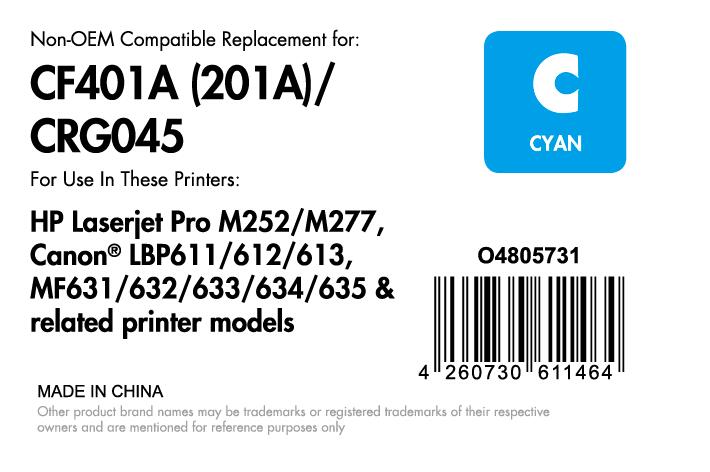 OFFICE-Partner Premium Toner - alternativ zu HP 201A (CF401A) - cyan