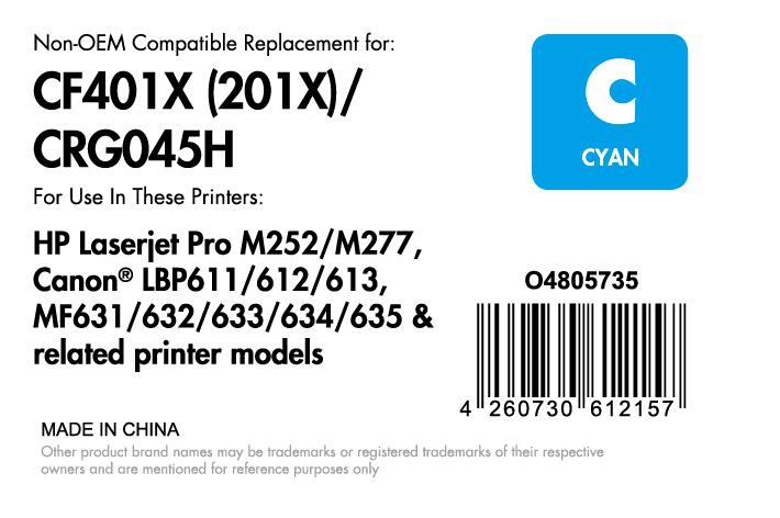 OFFICE-Partner Premium Toner - alternativ zu HP 201X (CF401X) - cyan