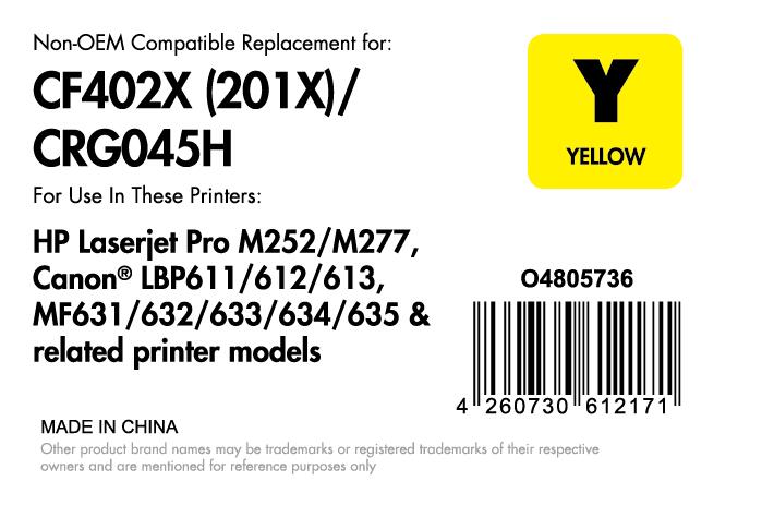 OFFICE-Partner Premium Toner - alternativ zu HP 201X (CF402X) - gelb