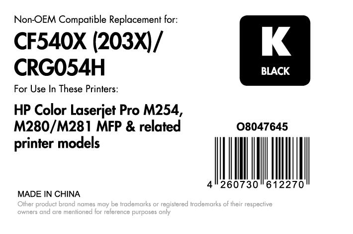 OFFICE-Partner Premium Toner - alternativ zu HP 203X (CF540X) - schwarz