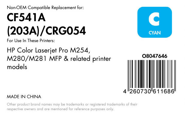 OFFICE-Partner Premium Toner - alternativ zu HP 203A (CF541A) - cyan
