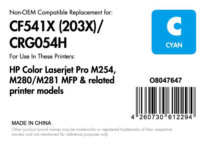 OFFICE-Partner Premium Toner - alternativ zu HP 203X (CF541X) - cyan