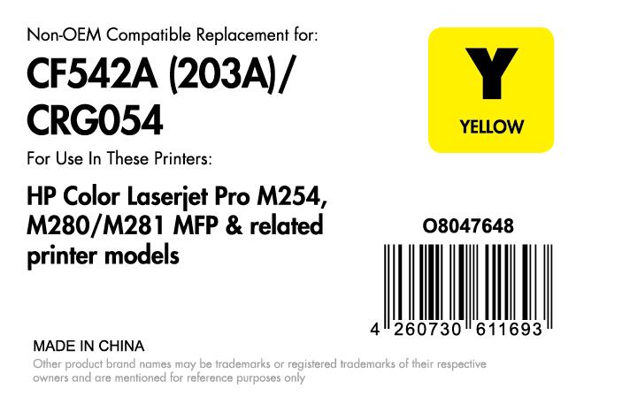 OFFICE-Partner Premium Toner - alternativ zu HP 203A (CF542A) - gelb