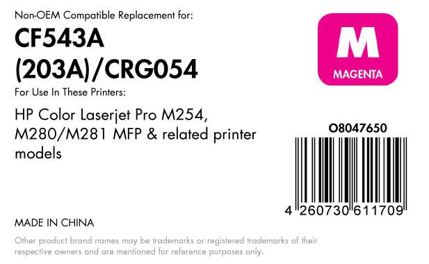 OFFICE-Partner Premium Toner - alternativ zu HP 203A (CF543A) - magenta