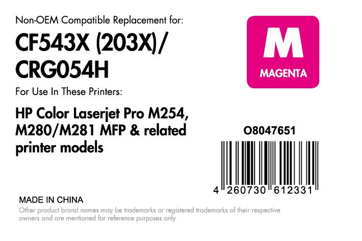 OFFICE-Partner Premium Toner - alternativ zu HP 203X (CF543X) - magenta
